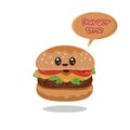 Illustration vector graphic of cute burger