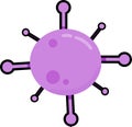 Illustration vector graphic of dangerous bacteria that are purple