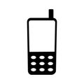 Simple phone vector icon isolated white