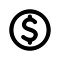 Illustration vector graphic of dolar money icon Royalty Free Stock Photo