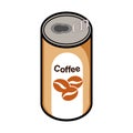 Drinks coffee cans vector design isolated white Royalty Free Stock Photo