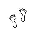 Footprint icon design vector template