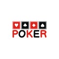 Illustration vector graphic of four square poker playing card logo