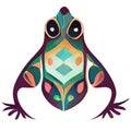 illustration vector graphic of frog in tribal style isolated on white