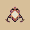 illustration vector graphic of ethnic frog in tribal style