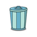 Illustration Vector Graphic Of Garbage Trash in blue, Design suitable for cleanliness theme Royalty Free Stock Photo