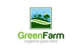 Green farming nature environment logo design template-17