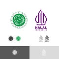 halal logo indonesia vector illustration