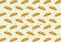 Illustration Vector Graphic Of Hamburger Seamless Pattern, Suitable For Background With Fast Food Theme