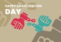 Happy emancipation day vector graphic for poster or background Royalty Free Stock Photo