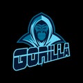 Illustration vector graphic of head gorilla logo.perfect for e sport
