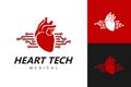 Illustration Vector Graphic of Heart Tech Logo