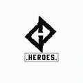 heroes logo is black on a white background Royalty Free Stock Photo