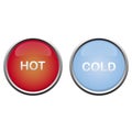 Illustration vector graphic of hot and cold button.