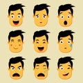 Illustration of vector graphic human expression set collection