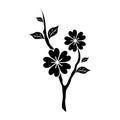 illustration vector graphic of japan flower in a white background. Perfect for icon, symbol, tattoo, screen printing, etc