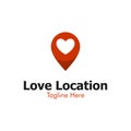 Illustration Vector Graphic of Love Location Logo