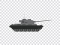 Illustration vector graphic of military tank isolated on transparent background. Royalty Free Stock Photo