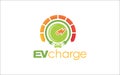 Illustration vector graphic of modern electric charging car Logo Design template Royalty Free Stock Photo