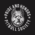 Illustration Vector Graphic Modern professional logo for sport team. Pitbull mascot. Pitbulls, vector symbol on a Black background Royalty Free Stock Photo