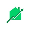 Illustration Vector Graphic of Moving House Graph Logo