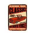 Illustration Vector Graphic Oldschool Pickup Classic Royalty Free Stock Photo