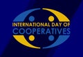 International Day of Cooperatives Celebration Vector Template Royalty Free Stock Photo