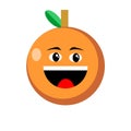 Illustration Vector Graphic of Orange Fruit With Smile Face Expression Royalty Free Stock Photo