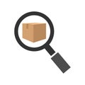 Illustration Vector Graphic of Package Search Logo Royalty Free Stock Photo