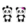 Illustration vector graphic of panda