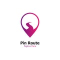 Illustration Vector Graphic of Pinned Route Logo
