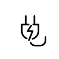 Illustration Vector graphic of power plug icon Royalty Free Stock Photo