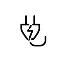 Illustration Vector graphic of power plug icon Royalty Free Stock Photo