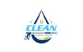 Illustration vector graphic of pressure power clean wash logo design template