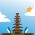 Illustration vector graphic of Pura Indonesia Bali