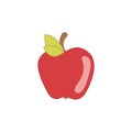 illustration vector graphic of red aple Royalty Free Stock Photo