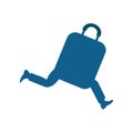 Illustration Vector Graphic of Running Suitcase Logo