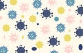 ILLUSTRATION VECTOR GRAPHIC OF SEAMLESS PATTERN BACKGROUND VIRUSES, SUITABLE FOR BACKGROUND WEBSITES AND SOCIAL MEDIA THEMED Royalty Free Stock Photo