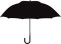 Illustration vector graphic of silhouette umbrella black