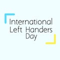 Illustration vector graphic, simple background of international left hander`s day