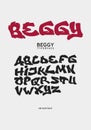 custom HIP HOP font hand drawn typography typerface alphabet vector lettering calligraphy Royalty Free Stock Photo