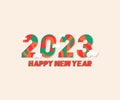 New Year 2023 number playfull, colorfull, calendar, new hope