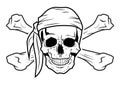 Illustration Vector Graphic Skull Pirate