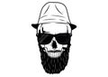 Illustration Vector Graphic Skull Pirate Hipster