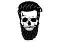 Illustration Vector Graphic Skull Pirate Hipster