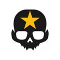 Illustration Vector Graphic of Skull Star Logo