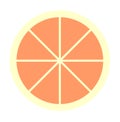 Illustration Vector Graphic of Slice Orange Fruit Royalty Free Stock Photo