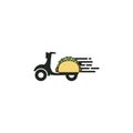 Illustration Vector Graphic of Tacos Delivery Royalty Free Stock Photo