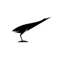 American bittern bird silhouette logo Royalty Free Stock Photo