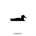 Black duck silhouette logo